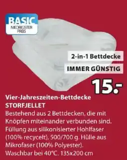 JYSK STORFJELLET Vier-Jahreszeiten-Bettdecke Angebot