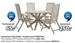 JYSK Gartentisch FUGLSAND + Positionsstuhl TREBJERG Angebot