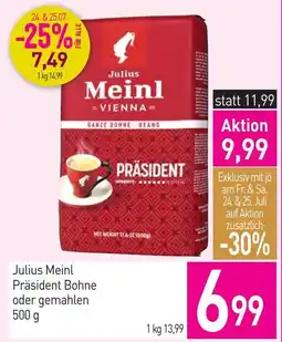 Sutterlüty Julius Meinl Präsident Bohne Angebot