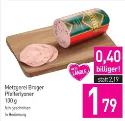Sutterlüty Metzgerei Broger Pfefferlyoner Angebot