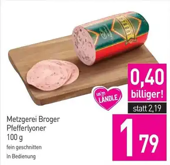 Sutterlüty Metzgerei Broger Pfefferlyoner Angebot