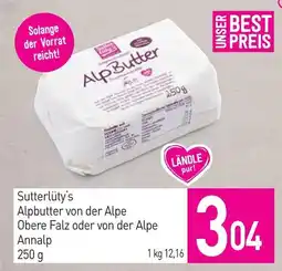 Sutterlüty Sutterlüty's Alpbutter von der Alpe Angebot