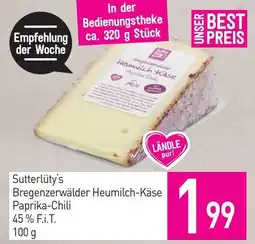 Sutterlüty Sutterlüty's Bregenzerwälder Heumilch-Käse Paprika-Chili Angebot