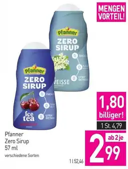 Sutterlüty Pfanner Zero Sirup Angebot
