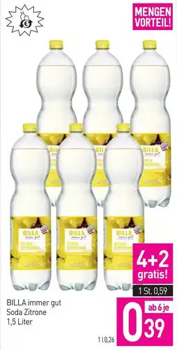 Sutterlüty BILLA immer gut Soda Zitrone Angebot