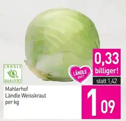 Sutterlüty Mahlerhof Ländle Weisskraut Angebot