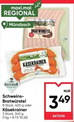 Maximarkt Greisinger Schweins-Bratwürstel Angebot