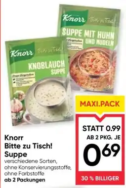 Maximarkt Knorr Bitte zu Tisch! Suppe Angebot