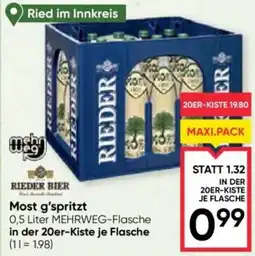 Maximarkt Most g'spritzt Rieder Bier Angebot