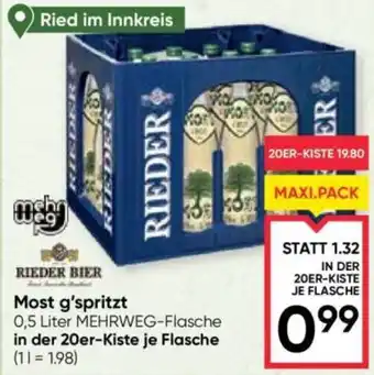 Maximarkt Most g'spritzt Rieder Bier Angebot