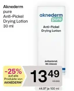 Bipa Aknederm pure Anti-Pickel Drying Lotion Angebot