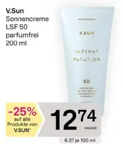 Bipa V.Sun Sonnencreme LSF 50 parfümfrei Angebot