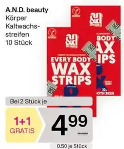 Bipa A.N.D. beauty Körper Kaltwachsstreifen Angebot