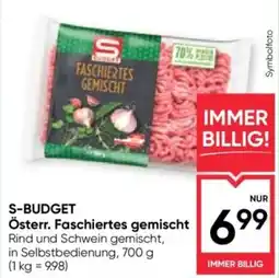 Maximarkt S-Budget Österr. Faschiertes gemischt Angebot