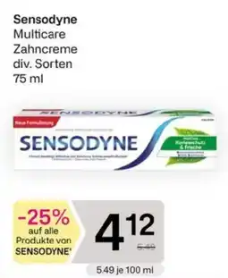 Bipa Sensodyne Multicare Zahncreme Angebot