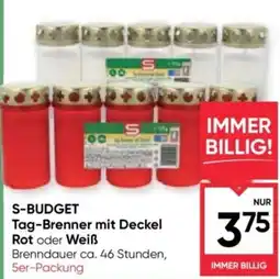 Maximarkt S-Budget Tag-Brenner mit Deckel Angebot