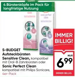 Maximarkt S-Budget Aufsteckbürsten Sensitive Clean Angebot