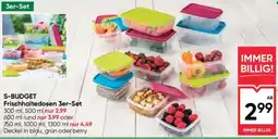 Maximarkt S-Budget Frischhaltedosen 3er-Set Angebot