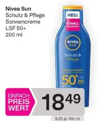 Bipa Nivea Sun Schutz & Pflege Sonnencreme Angebot