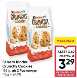Maximarkt Ferrero Kinder Crunchy Cookies Angebot