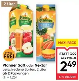 Maximarkt Pfanner Saft oder Nektar Angebot