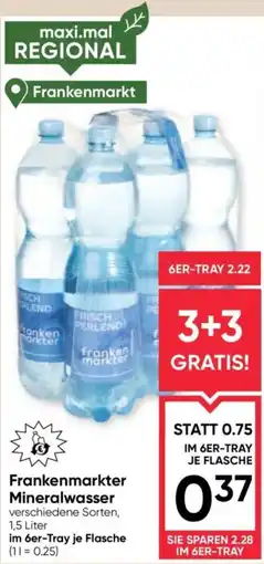 Maximarkt Frankenmarkter Mineralwasser Angebot