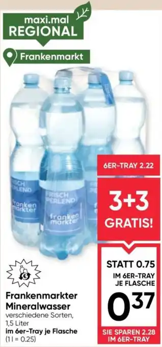 Maximarkt Frankenmarkter Mineralwasser Angebot