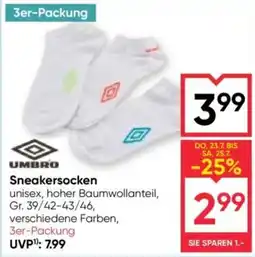 Maximarkt Umbro Sneakersocken Angebot