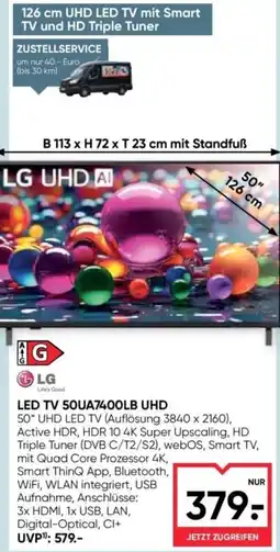Maximarkt LG LED TV 50UA7400LB UHD Angebot