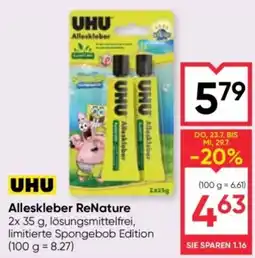 Maximarkt UHU Alleskleber ReNature Angebot