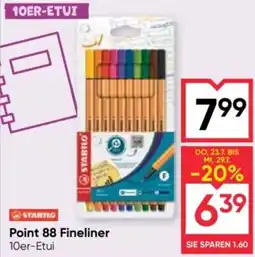 Maximarkt Stabilo Point 88 Fineliner Angebot