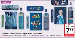 Maximarkt Schulset Jurassic World, Super Mario oder Frozen Angebot