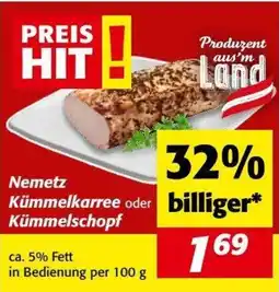 Nah&Frisch Nemetz KümmeLkarree oder KümmeLschopf Angebot
