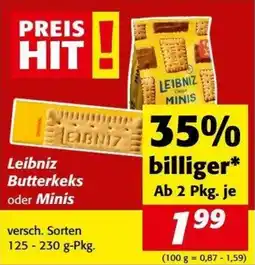 Nah&Frisch Leibniz Butterkeks oder Minis Angebot