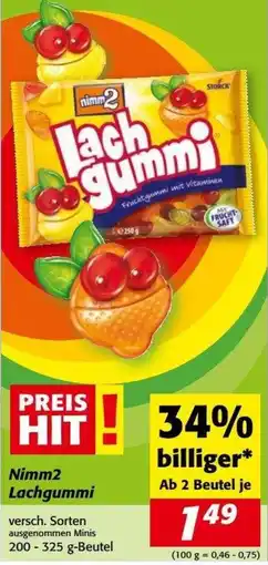 Nah&Frisch Nimm2 Lachgummi Angebot