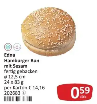Edna Hamburger Bun mit Sesam