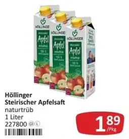 Kastner Höllinger Steirischer Apfelsaft naturtrüb Angebot