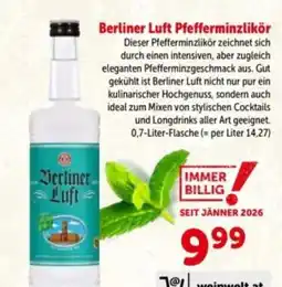 Interspar Berliner Luft Pfefferminzlikör Angebot
