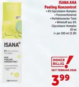 Interspar Isana aha peeling konzentrat Angebot