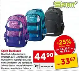 Interspar Spirit Rucksack Angebot