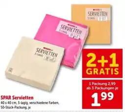 Interspar SPAR Servietten Angebot
