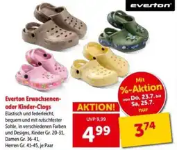 Interspar Everton Erwachsenen- oder Kinder-Clogs Angebot