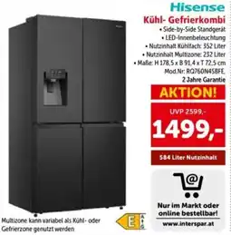 Interspar Hisense Kühl-Gefrierkombi Angebot