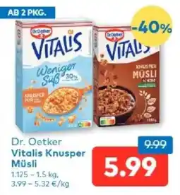 T&G Dr. Oetker Vitalis Knusper Müsli Angebot