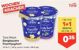 MPreis Tirol Milch Bergbauern Fruchtjoghurt Angebot