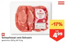MPreis M Schopfsteak vom Schwein Angebot