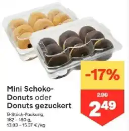 MPreis Mini Schoko-Donuts oder Donuts gezuckert Angebot