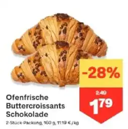 MPreis Ofenfrische Buttercroissants Schokolade Angebot