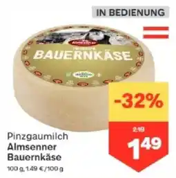 MPreis Pinzgaumilch Almsenner Bauernkäse Angebot