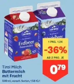 MPreis Tirol Milch Buttermilch mit Frucht Angebot